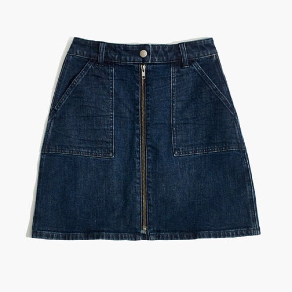 MADEWELL Denim Utility Zip Skirt | 26 | NWT